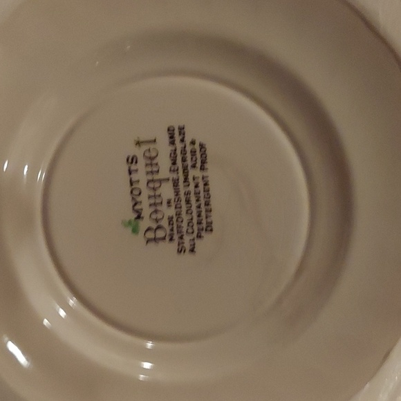 3 Pc Vintage Myott Bouquet Staffordshire Side Bread & Butter Plates - Picture 10 of 12